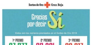 Primer premio del Sorteo de Oro de Cruz Roja al nº 7.577 de la serie 072