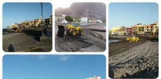 El Ayuntamiento de Valle Gran Rey actúa en la zona de la playa de La Calera