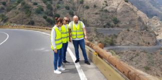 Las obras de sustitución de las barreras de contención de la carretera Hermigua-Agulo podrían estar terminadas en noviembre