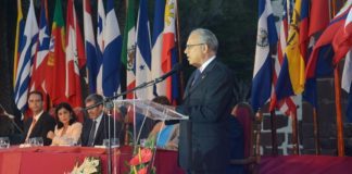 Curbelo ensalza los lazos que unen a La Gomera con México en el acto institucional de las Jornadas Colombinas