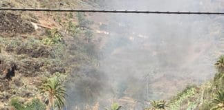 Un hombre herido en el incendio declarado en La Gomera este jueves