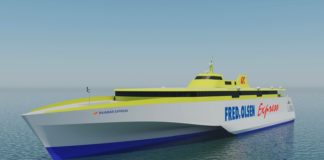 El Bajamar Express, el primero de los nuevos trimaranes de Fred. Olsen, comenzará a operar en abril 2020