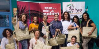 Taller de esteras de palma en Alojera