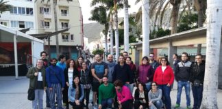 Concentración del profesorado de La Gomera reclamando la reducción del horario lectivo en la Educación pública