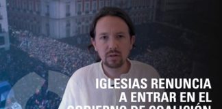 Pablo Iglesias renuncia a formar parte del Gobierno y ofrece a Pedro Sánchez iniciar las negociaciones para una coalición