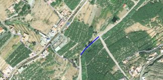 Cerrado por desprendimientos una vía de servidumbre en el barranco de Monforte