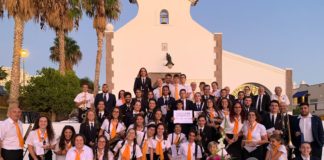 La banda de música de Agulo participa en las Fiestas del Pilar en el municipio de Pájara