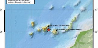Seísmo de magnitud 3.1 entre Tenerife y Gran Canaria
