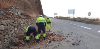 El Cabildo pide precaución al circular por varias vías de La Gomera ante el fuerte viento