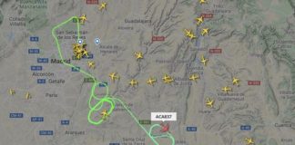 Barajas se prepara para un aterrizaje de emergencia