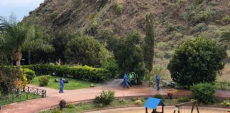 Hermigua continúa con la campaña de desinfección en los barrios