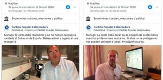 El PP paga en Facebook para difundir que «mueren por coronavirus muchas más personas de las que dice el Gobierno»