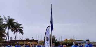 La Playa de San Sebastián acoge la primera campaña de sensibilización del Covid-19