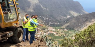 El Ayuntamiento de Hermigua inicia la construcción del mirador de Mulagua