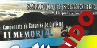 El II Memorial Sergio Martin Perdomo, Campeonato de Canarias de ruta 2020, cancelado definitivamente por la Covid-19