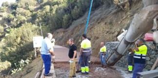 Emiliano Coello visita diferentes obras en ejecución en Vallehermoso