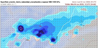 Una borrasca podrá traer lluvias persistentes este miércoles a Canarias