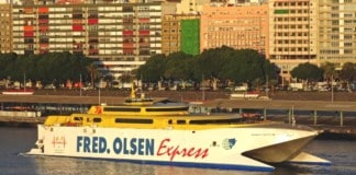 Fred. Olsen despide al Bonanza Express, el primer fast ferry de Canarias