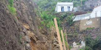 El Ayuntamiento de Hermigua acomete el refuerzo de un talud junto a la GM-1