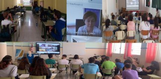 Alumnado de La Gomera con la Rectora de la Universidad La Laguna