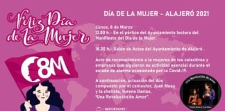 Alajeró celebra el próximo lunes, 8 de marzo el Día de la Mujer con una serie de actos organizados por el Ayuntamiento
