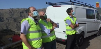 El Cabildo avanza en la estabilización de 4 mil metros cuadrados de talud en el acceso a Enchereda