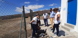 Adasat Reyes Herrera visitó los trabajos de mejoras de los depósitos La Hoya I y II