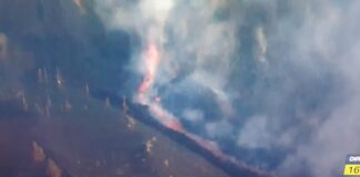 Evacúan Tajuya y Tacande tras una nueva boca del Volcán de La Palma