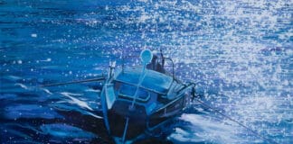 Dos caras en una bahía