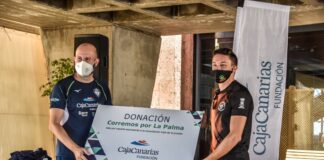 El Club Atletismo Almogrote y la Fundación CajaCanarias realizan un donativo de 1.590 euros a los afectados por el volcán de La Palma