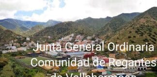 Convocatoria de Junta General Ordinaria de la Comunidad de Regantes de Vallehermoso