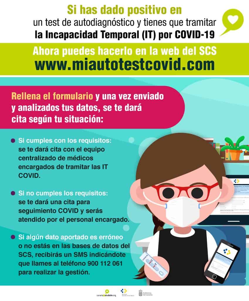 Sanidad pone en marcha una web para comunicar el resultado positivo de un test de autodiagnóstico de la COVID-19