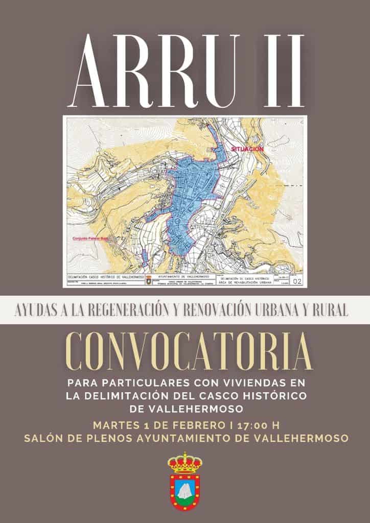 Vallehermoso convoca una reunión para informar a los interesados sobre las ayudas del ARRU