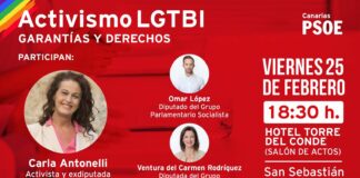 La activista Carla Antonelli protagoniza este viernes la charla organizada por el PSOE a favor de los derechos LGTBI