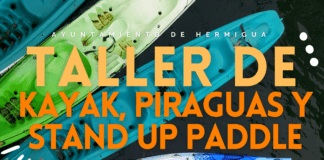 Hermigua celebra el próximo martes un Taller de kayak, Piraguas y Stand Up Paddle