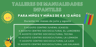 En agosto continúan los talleres de manualidades infantiles en los barrios de San Sebastián de La Gomera