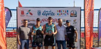 El gomero Sebastián Castilla Padilla vuelve a subirse por segundo año consecutivo al podio del torneo internacional de Lanzarote de Voleybol Playa