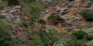 Desprendimientos en Agulo provocan el cierre temporal del camino del Roquillo