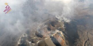 Concentraciones “muy altas” de azufre en el volcán de La Palma