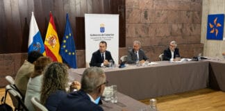 El consejero Franquis liderará ante el Ministerio de Transportes las peticiones de los cabildos para implantar la gratuidad de guaguas y tranvía en Canarias