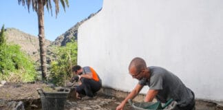 Encuentran los empedrados originales del Convento de Hermigua