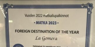 La Gomera, elegida como mejor destino extranjero por la Asociación Finlandesa de Periodistas de Viajes