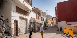 Avanzan a buen ritmo las obras de la Calle de La Luz en San Sebastián de La Gomera