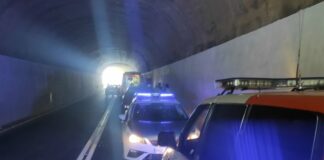 Una motorista herida tras sufrir una caída en el túnel de Agulo en La Gomera
