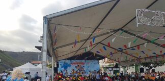 Color, participación y animación en el coso infantil de Playa de Santiago