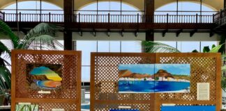 El Aeropuerto de La Gomera acoge una exposición con obras artísticas de los “mayores” del municipio de Alajeró