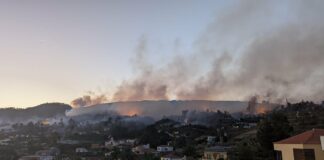 El incendio declarado en Puntagorda sube a nivel 2