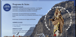 Valle Gran Rey presenta el programa con motivo de las Fiestas del Carmen