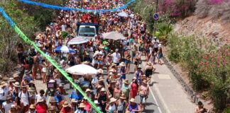 El calor no puede con la gran participación de la Romería de San Roque en La Gomera