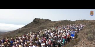 Fervor, tradición y devoción en una masiva participación en la Bajada de El Paso de Alajeró
